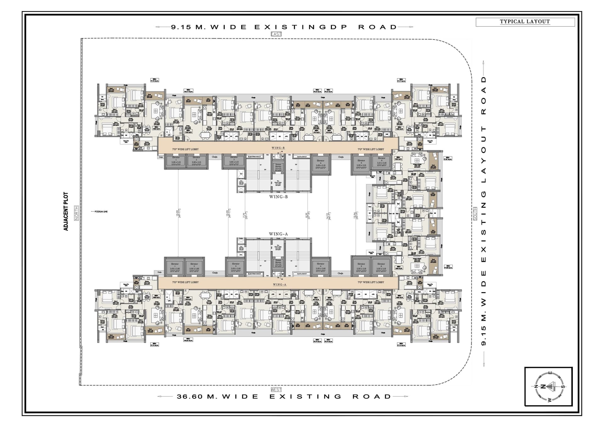 Typical Floor Layout plan