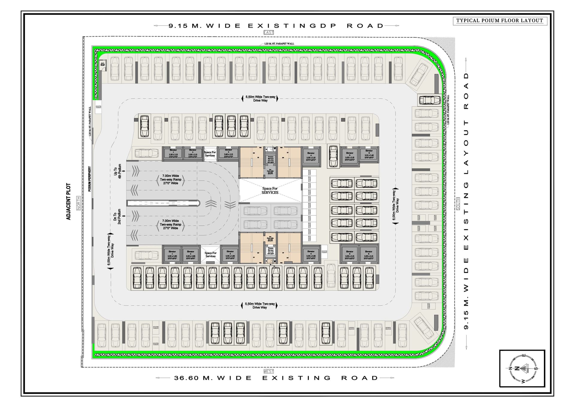 Typical Podium Floor Layout plan